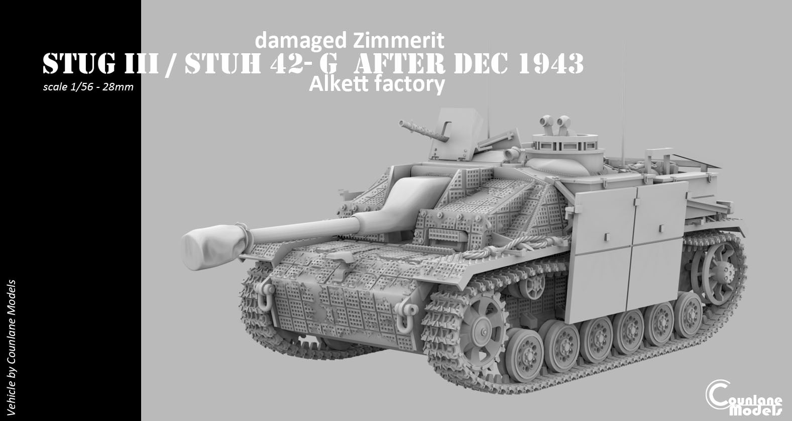 Stug III Stuh 42 G After Dec 1943 ALKETT Factory Damaged Zimmerit By stug-iii-stuh-42-g-after-dec-1943-alkett-factory-damaged-zimmerit-by